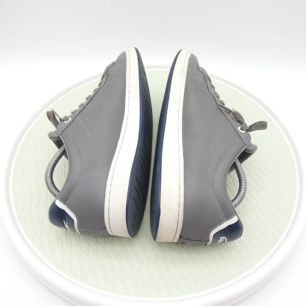 Lacoste Carnaby Evo CT8 SPM Mens Grey Leather Sneakers Size 10 Low Top Shoes